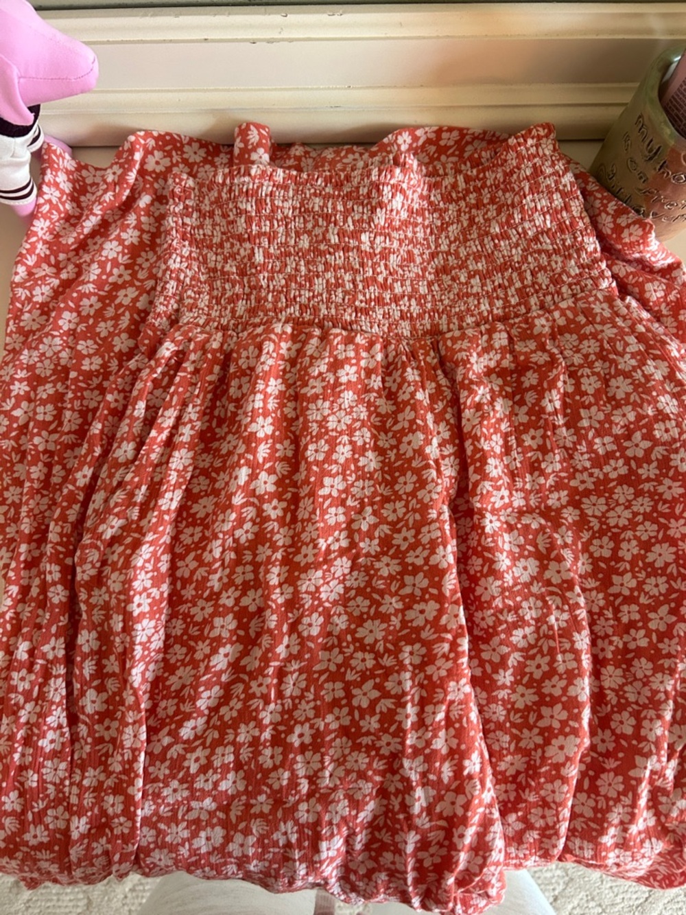 Billabong Coral Floral Smocked Skater Skirt